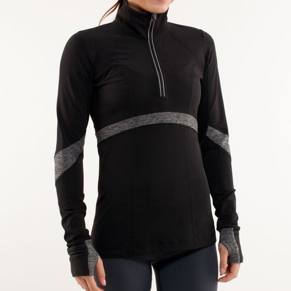 ✨Lululemon Run: Distance Pullover Heathered Black - Picture 1 of 7